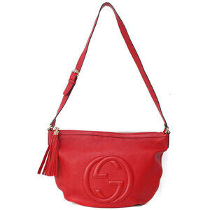 Gucci Soho shoulder bag Leather Tassel Interlocking GG